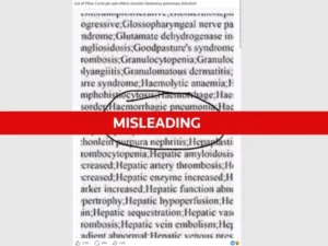 Hantavirus infection is not a confirmed side effect of Pfizer’s COVID-19 vaccine