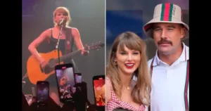 Taylor Swift delights crowd with ‘Love Story’ performance at Travis Kelce’s TEU concert