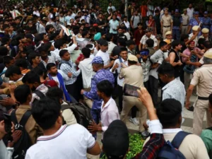 Police cane supporters of India’s cockroach movement as thousands gather for march