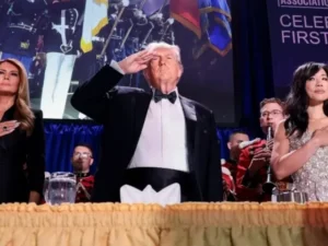 Trump returns to White House correspondents’ dinner after April attack halted gala
