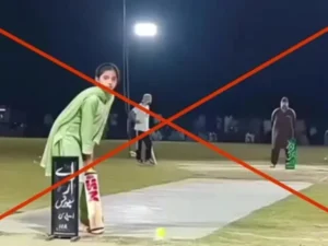 Viral video of girl hitting sixes in men’s tape ball match is doctored