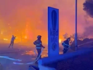 Wildfire descends on Croatian tourist town, injures 36