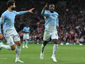Man City silence Liverpool crowd